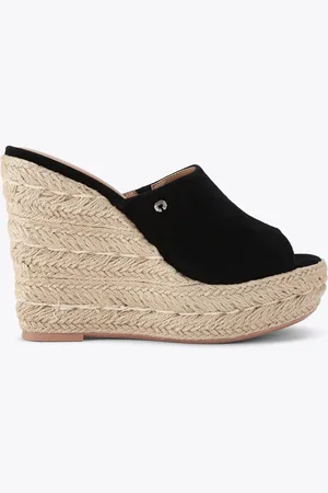 Carvela Comfort Fiorella Wedge Black Sandalseu39