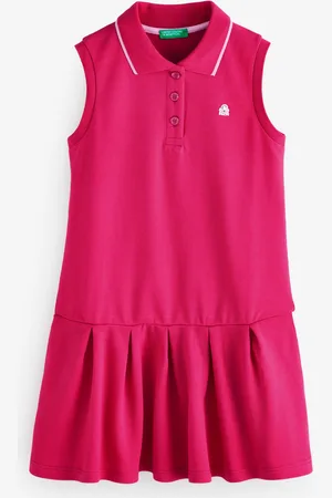 Benetton Girls Pink Piquet Polo Dress (6-12 yrs)140146 cm