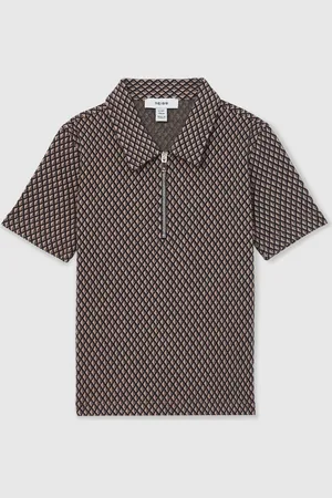 Reiss Baines Geometric Jacquard Polo Shirt134140 cm