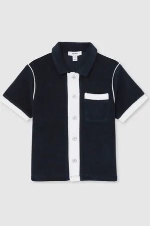 Reiss Micah Velour Colour-Block Shirt110116 cm