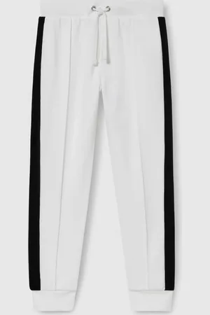 Reiss Larose Interlock Velour-Stripe Joggers10