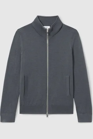 Reiss Hampshire Merino Wool Zip-Through Funnel-Neck Cardigan7