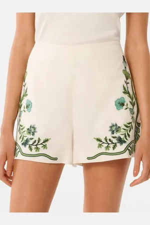 Forever New Rosalia Embroidered Shorts With A Touch Of Linen42