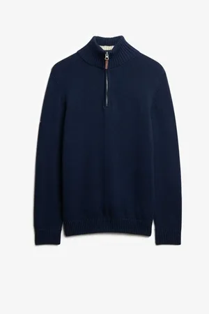 Superdry Cotton Classics Half-Zip Knitted 100% Cotton JumperXL