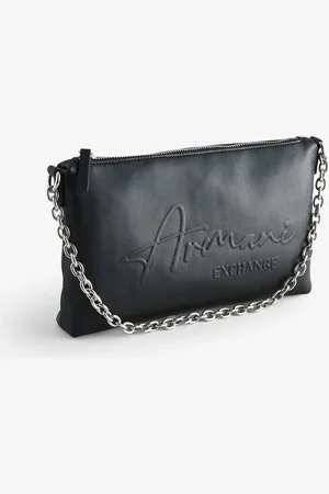 Armani Exchange Soft Large Logo Shoulder Black BagJeden