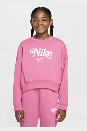 Nike Dziewczęca bluza dresowa z dzianiny o skróconym kroju Sportswear