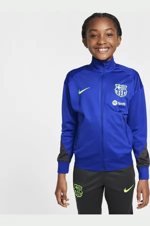 Nike Dzianinowy dres piłkarski dla dużych dzieci Dri-FIT FC Barcelona Strike (wersja trzecia)