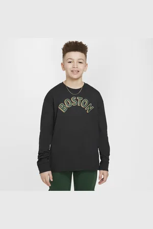 Nike T-shirt z długim rękawem dla dużych dzieci (chłopców) Max90 NBA Boston Celtics City Edition 2023/24