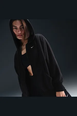 Nike Damska wygodna dzianinowa bluza oversize z kapturem i zamkiem na całej długości Sportswear Phoenix Plush