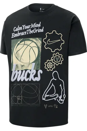Nike T-shirt męski NBA Max90 Milwaukee Bucks Courtside