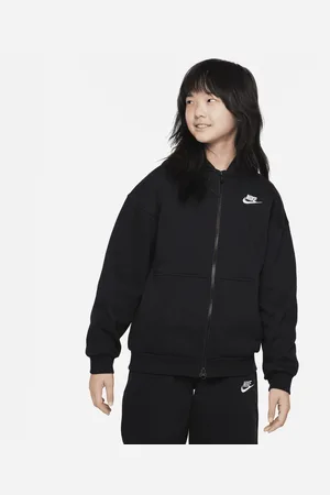 Nike Bluza oversize z kapturem i zamkiem na całej długości dla dużych dzieci Sportswear Club Fleece
