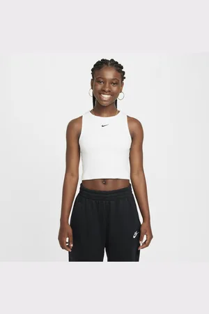 Nike Dziewczęca koszulka z prążkowanego materiału Sportswear