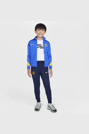 Nike Dzianinowy dres piłkarski dla dużych dzieci Dri-FIT Inter Mediolan Strike (wersja trzecia)