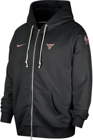 Nike Męska bluza z kapturem i zamkiem na całej długości Dri-FIT Chicago Bulls Standard Issue