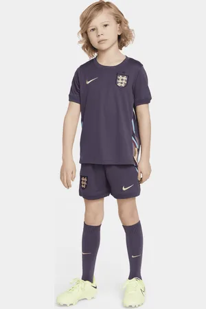 Nike Trzyczęściowy strój piłkarski dla małych dzieci Anglia Stadium 2024/25 (wersja wyjazdowa) – replika
