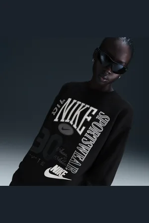 Nike Damska bluza oversize z dzianiny dresowej z półokrągłym dekoltem Sportswear