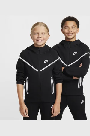 Nike Bluza z kapturem i zamkiem na całej długości o designie odbijającym światło dla dużych dzieci (chłopców) Sportswear Tech Fleece