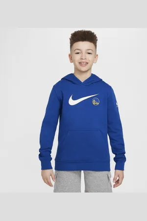 Nike Bluza z kapturem dla dużych dzieci (chłopców) NBA Golden State Warriors Club Fleece Essential