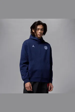 Nike Męska bluza z kapturem i zamkiem na całej długości Dri-FIT Paris Saint-Germain Hoop Fleece