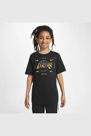 Nike T-shirt z logo dla dużych dzieci (chłopców) NBA Los Angeles Lakers