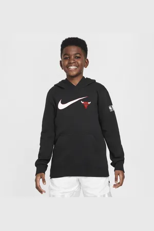 Nike Bluza z kapturem dla dużych dzieci (chłopców) NBA Chicago Bulls Club Fleece Essential