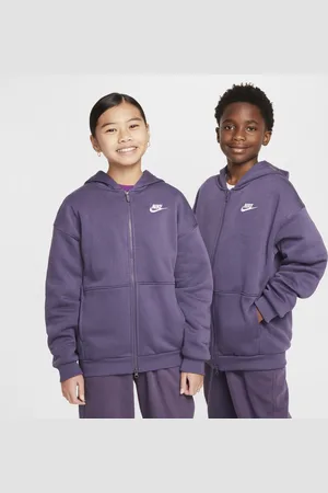 Nike Bluza oversize z kapturem i zamkiem na całej długości dla dużych dzieci Sportswear Club Fleece