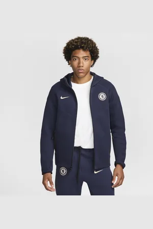 Nike Męska piłkarska bluza z kapturem i zamkiem na całej długości Chelsea F.C. Tech Fleece Windrunner
