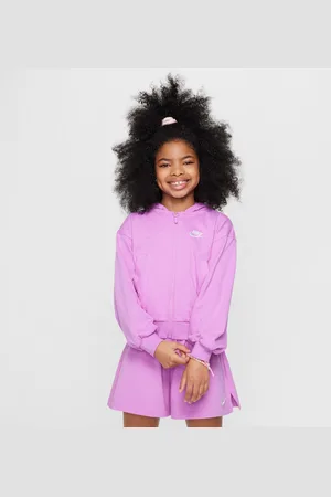Nike Bluza z kapturem i zamkiem na całej długości dla dużych dzieci (dziewcząt) Sportswear