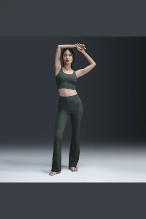 Nike Damskie legginsy o pełnej długości z wysokim stanem i rozszerzanymi nogawkami zapewniające delikatne wsparcie Zenvy Rib