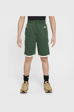 Nike Spodenki dla dużych dzieci (chłopców) NBA Swingman Milwaukee Bucks Icon Edition 2023/24