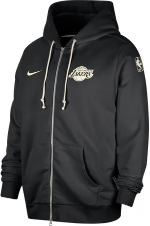 Nike Męska bluza z kapturem i zamkiem na całej długości Dri-FIT Los Angeles Lakers Standard Issue
