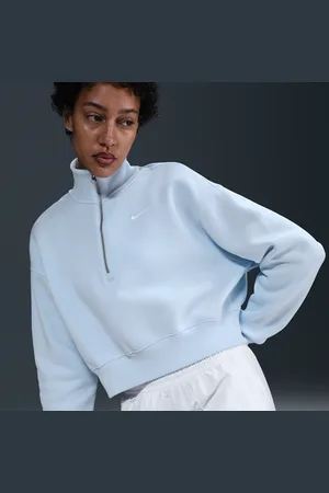 Nike Damska bluza dresowa o skróconym kroju z zamkiem 1/4 Sportswear Phoenix Fleece