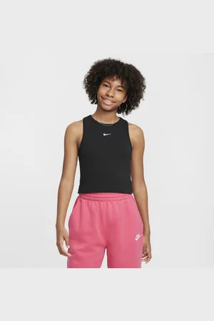 Nike Dziewczęca koszulka z prążkowanego materiału Sportswear