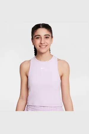 Nike Dziewczęca koszulka z prążkowanego materiału Sportswear