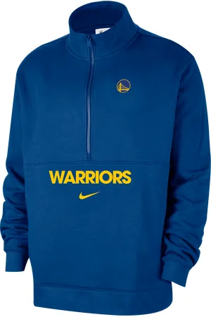 Nike Męska bluza z zamkiem 1/2 NBA Golden State Warriors Club Courtside