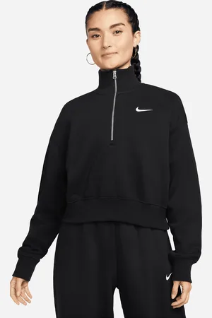 Nike Damska bluza dresowa o skróconym kroju z zamkiem 1/4 Sportswear Phoenix Fleece
