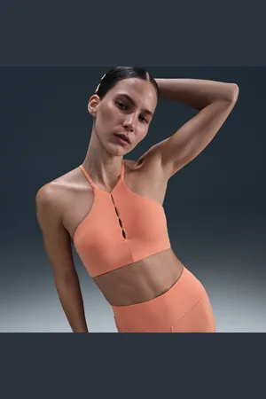 Nike Damski stanik sportowy z wkładkami i płytkim dekoltem zapewniający lekkie wsparcie One Keyhole