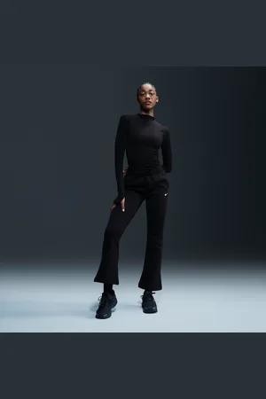 Nike Damskie spodnie dresowe ze średnim stanem i rozszerzanymi nogawkami Sportswear Phoenix Fleece