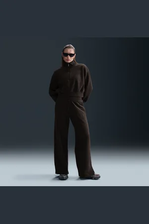 Nike Damskie spodnie z wysokim stanem i szerokimi nogawkami z wygodnej dzianiny Sportswear Phoenix Plush