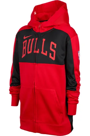 Nike Bluza z kapturem i zamkiem na całej długości dla dużych dzieci Dri-FIT NBA Chicago Bulls Showtime