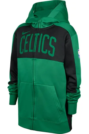 Nike Bluza z kapturem i zamkiem na całej długości dla dużych dzieci Dri-FIT NBA Boston Celtics Showtime