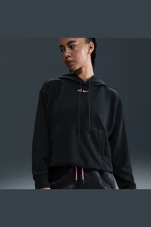 Nike Damska bluza do koszykówki z kapturem o skróconym kroju oversize A
