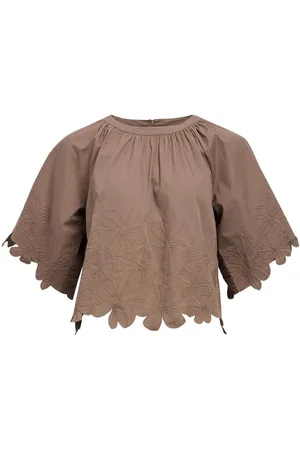 Object Embroidered Cropped Top