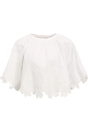 Object Embroidered Cropped Top