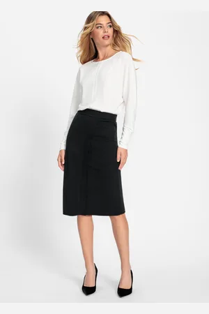 Olsen Czarna dzianinowa spódnica - Tres Chic