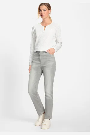 Olsen Szare jeansy damskie Mona Slim - Cool Vision