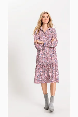 Olsen Wiskozowa sukienka z falbaną - Designer Choice