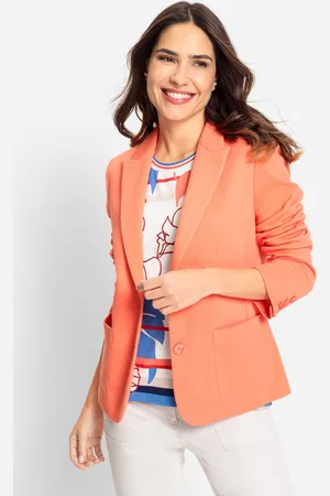 Olsen Pomarańczowa marynarka damska - Fresh Mode