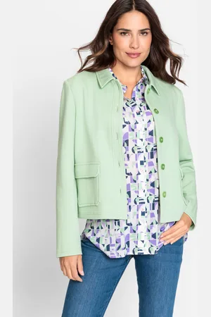 Olsen Zielona marynarka damska - Pastel Passion