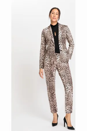 Olsen Spodnie damskie Lisa w zwierzęcy wzór - Designer Choice